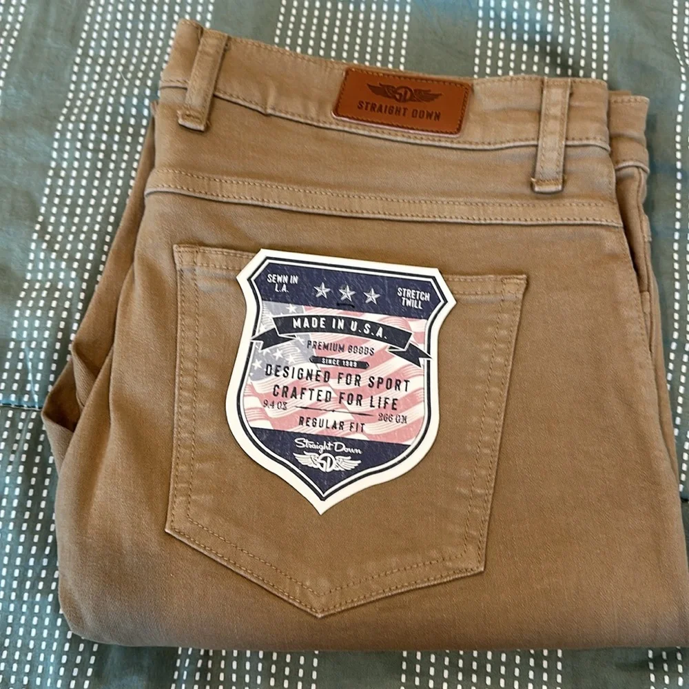 Straight Down Men's Henderson 5-Pocket Pant - Bronze 
34x32 - Picture 2 of 7
